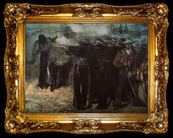 framed  Edouard Manet Study for The Execution of the Emperor Maximillion, ta009-2